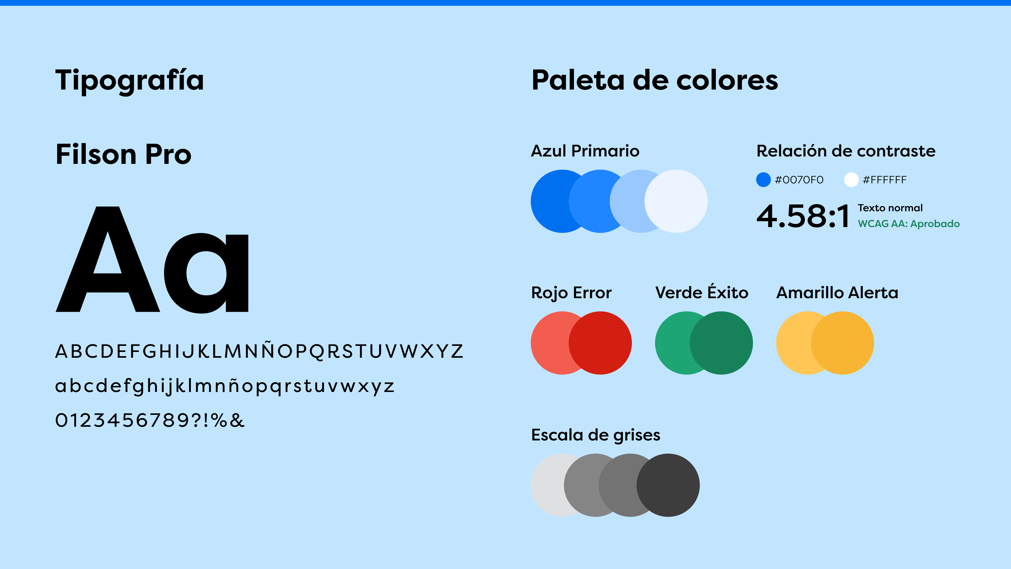 Tipografía y paleta de colores